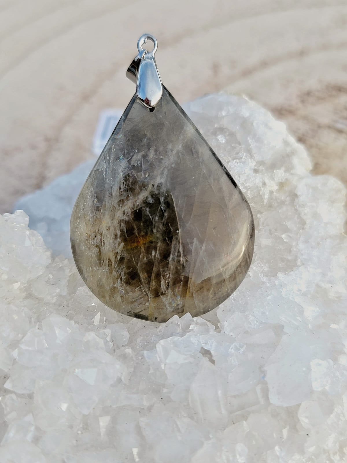 pendentif pierre de lune noire