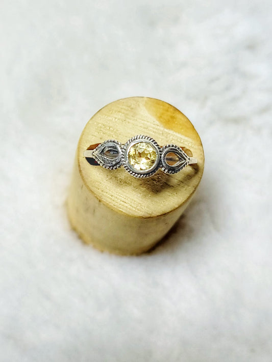 bague citrine argent 925 t58