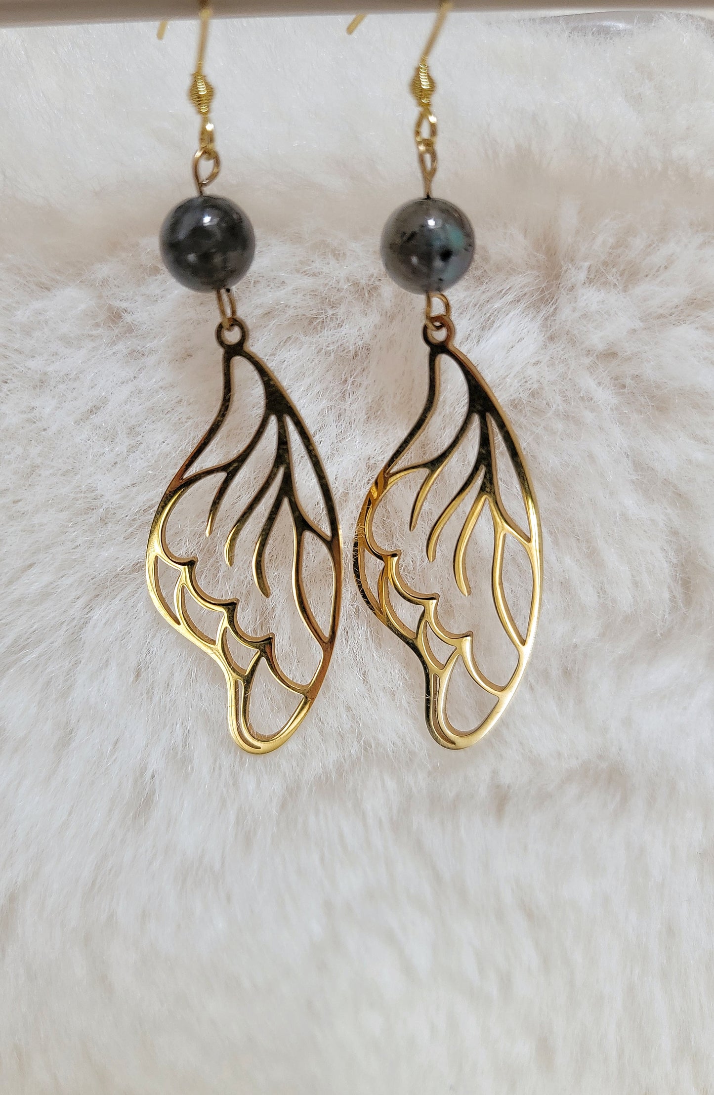 Boucles d'oreilles fairy labradorite