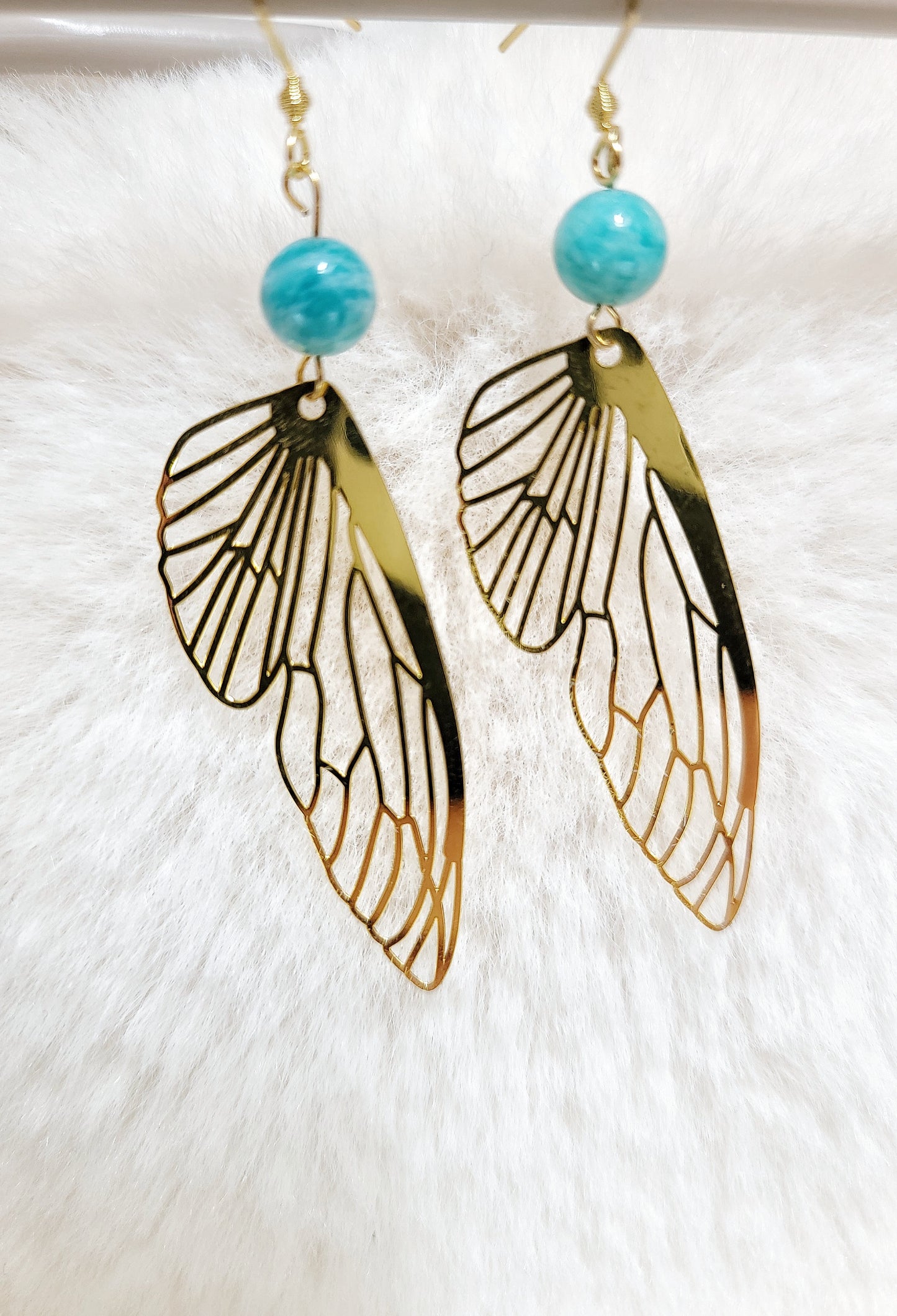 Boucles d'oreilles fairy amazonite